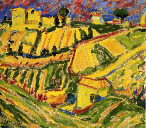 Landschaft bei Rom,1909, Stiftung Moritzburg, Sammlung Hermann Gerlinger im Kunstmuseum des Landes Sachsen-Anhalt, Halle