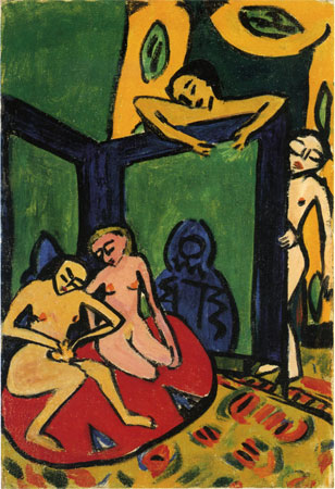 Atelierszene, 1910, Staatliche Kunstsammlungen Dresden, Leihgabe aus dem Nachlass Erich Heckel