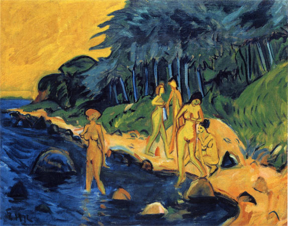 Badende in der Bucht, 1912, Kunstmuseum Krefeld