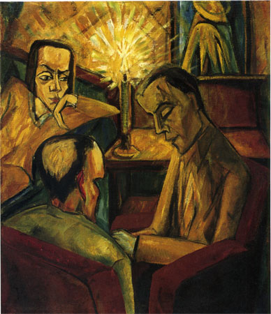 Beim Vorlesen, 1914, Stiftung Moritzburg, Kunstmuseum des Landes Sachsen-Anhalt, Halle