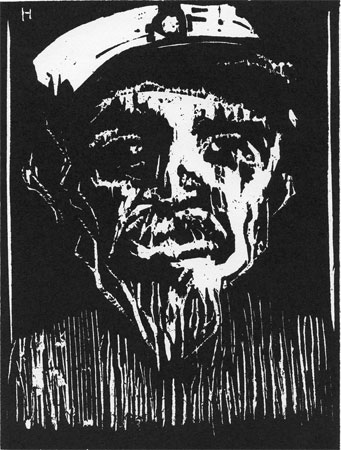 Erstes Blatt der Illustrationen zur Zuchthausballade von Oskar Wilde, 1907