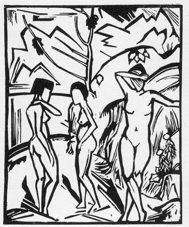 Drei Frauen am Wasser, 1923