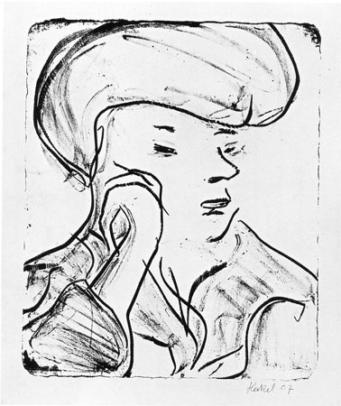 Frau mit aufgestützter Hand, 1907