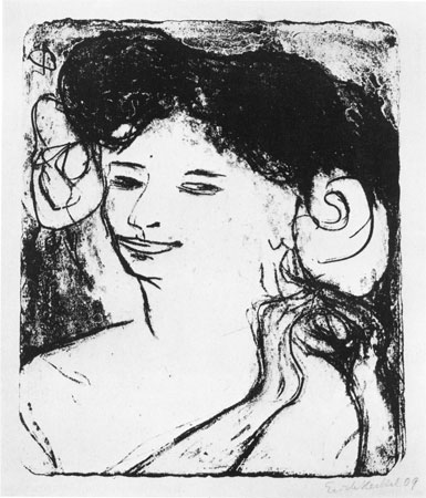 Mädchen mit Blumen im Haar, 1909
