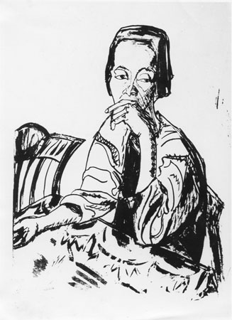 Sitzende Frau am Tisch, 1913