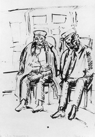 Zwei Verwundete, 1914