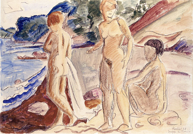 Gruppe am Meer, 1928