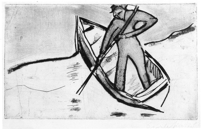 Elgernder Mann, 1909