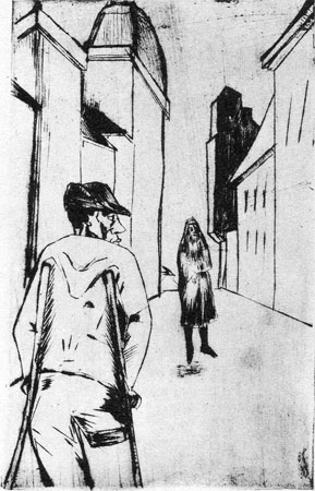 Straße in Ostende, 1915