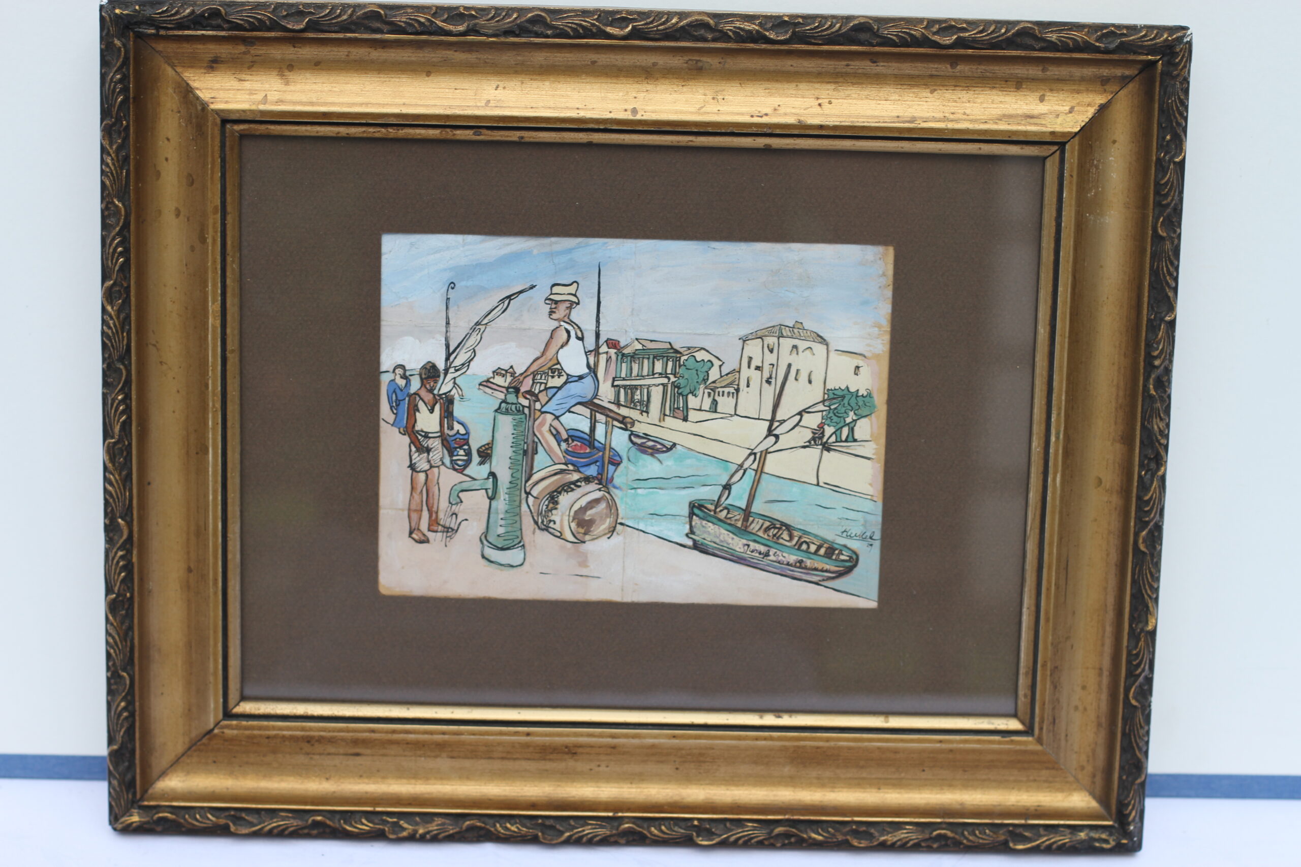 2010 + 2013 + 2014 – Kopie nach dem Aquarell Jungen am Brunnen, 1929 – aus verschiedenen Quellen