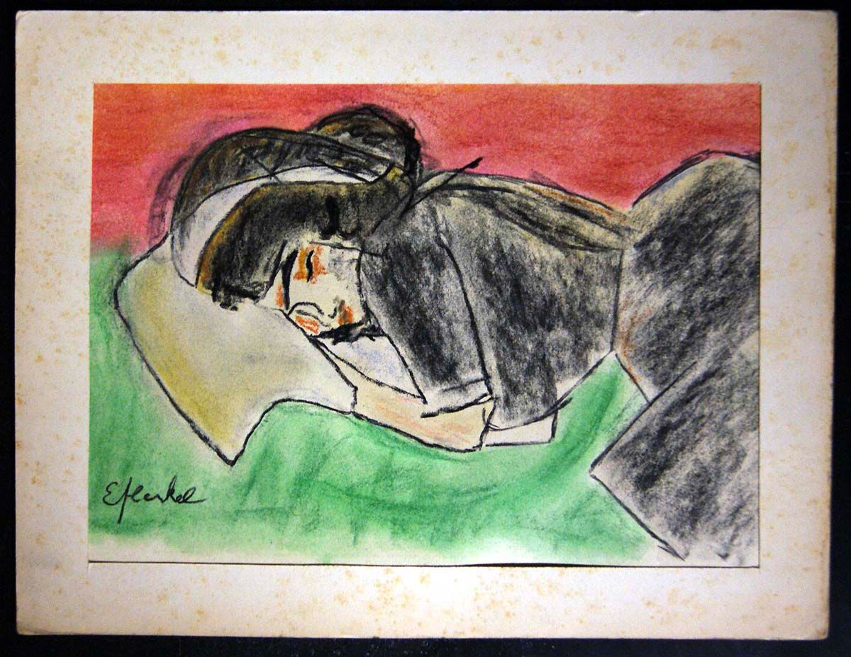 2013 – Kopie nach dem Aquarell Liegende, 1911 – ebay