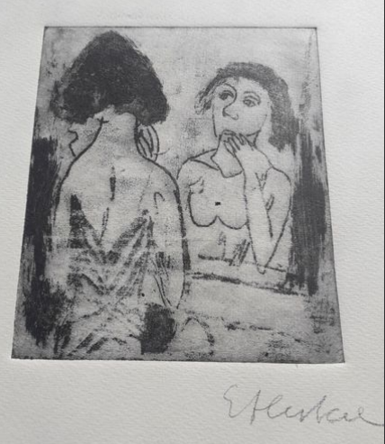 2019 + 2023 – Radierung, Imitation nach Litho Vorm Spiegel, 1920 – ebay und LKA, München